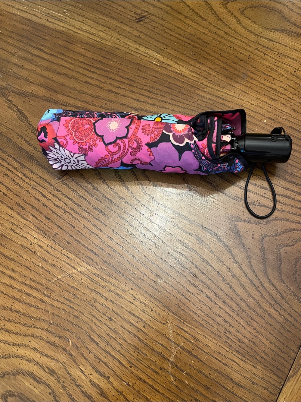 Vera Bradley Bloom Berry Automatic Open Umbrella